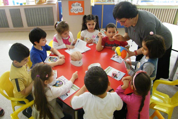 Children in Turkey celebrate the brain during Brain Awareness Week.