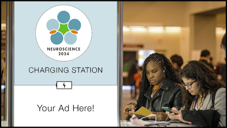Example of Charging Station ad at Neuroscience 2024