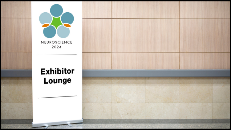 Example of Exhibitor Lounge ad at Neuroscience 2024