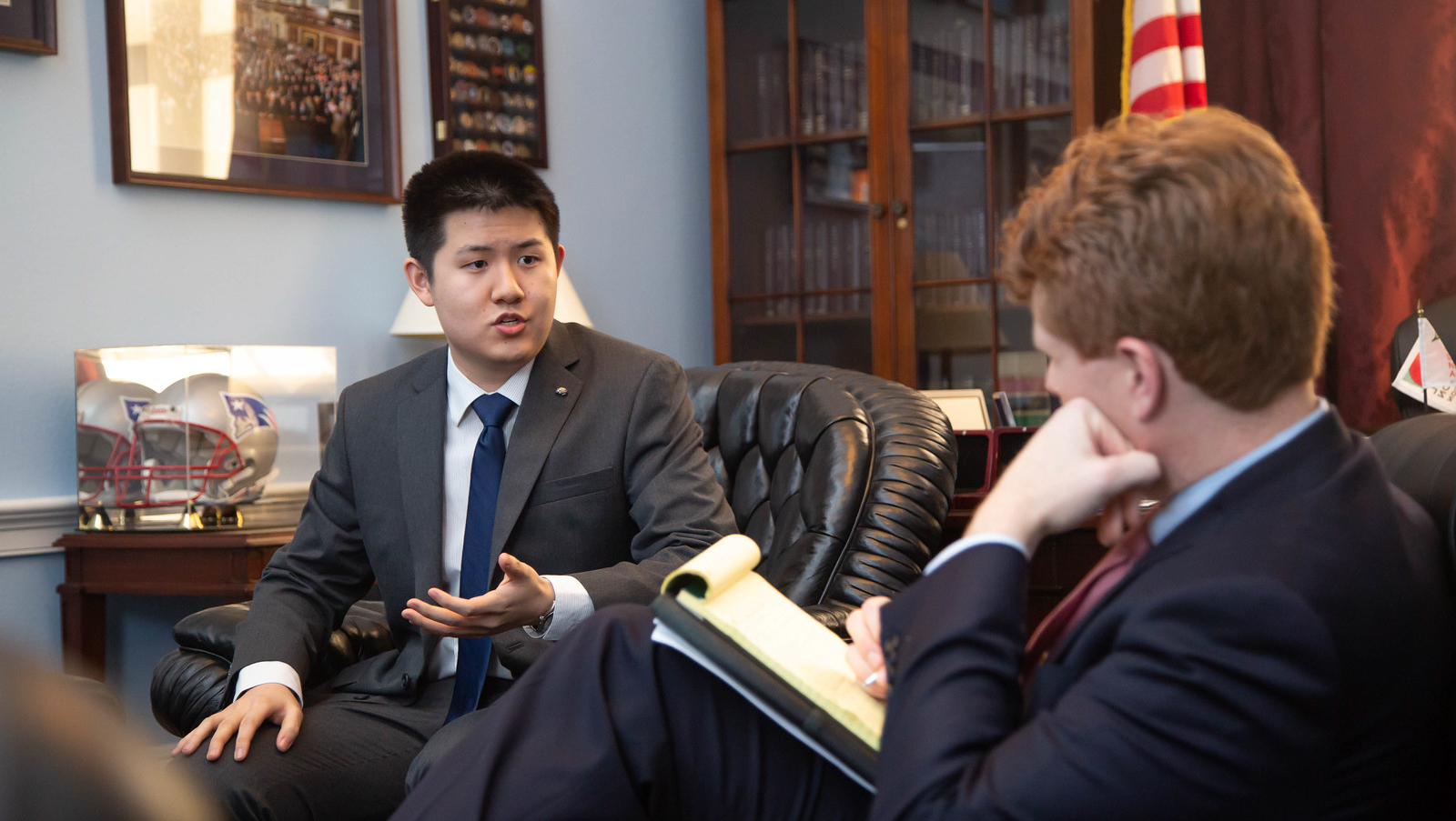 2019 ECPA Maxwell Zhu meets with Rep. Joe Kennedy III (MA)