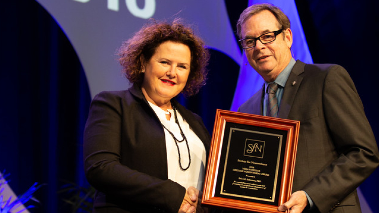 Erin M. Schuman, PhD, of the Max Planck Institute for Brain Research, is honored with the Mika Salpeter Lifetime Achievement Award.