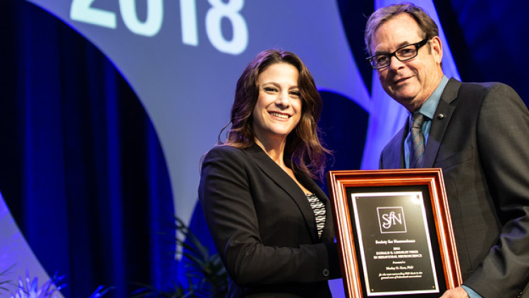 Marley D. Kass, PhD, of Rutgers University, receives the Donald B. Lindsley Prize in Behavioral Neuroscience.