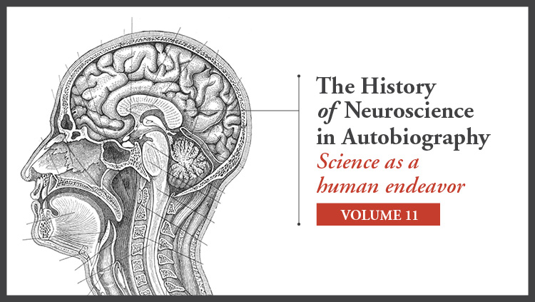 Diagram of a human head; The History of Neuroscience in Autobiography Science as a human endeavor Volume 11